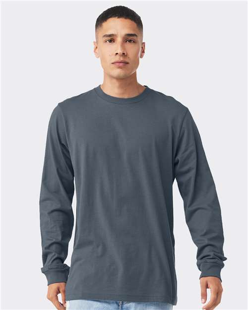 BELLA + CANVAS Unisex Jersey Long Sleeve Tee - Vintage Navy