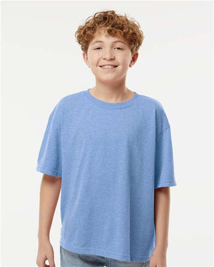 M&O Youth Gold Soft Touch T-Shirt - Light Blue Heather