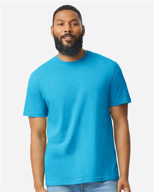 Gildan Unisex Softstyle® CVC T-Shirt - Caribbean Mist