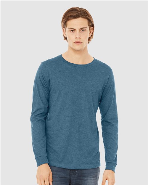 BELLA + CANVAS Heather CVC Long Sleeve Tee