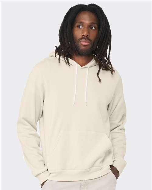 BELLA + CANVAS Unisex Sponge Fleece Hoodie Sweatshirt - Natural