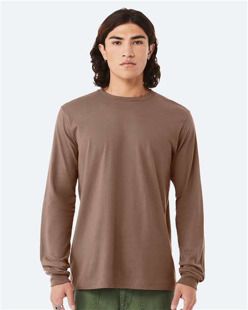 BELLA + CANVAS Unisex Jersey Long Sleeve Tee - Vintage Brown