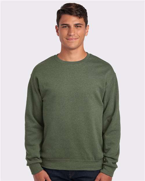 JERZEES Unisex NuBlend® Crewneck Sweatshirt - Military Green Heather