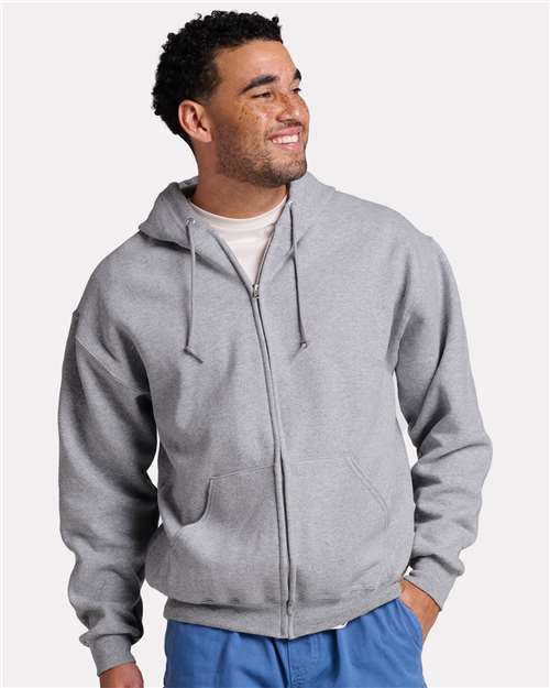 JERZEES Unisex Rugged Full-Zip Hooded Sweatshirt