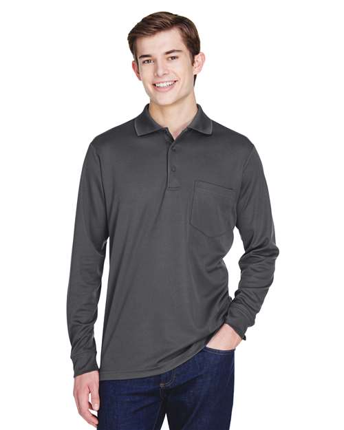 CORE365 Men's Pinnacle Performance Long Sleeve Piqué Polo with Pocket