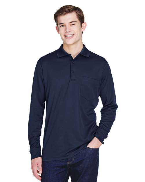 CORE365 Men's Pinnacle Performance Long Sleeve Piqué Polo with Pocket