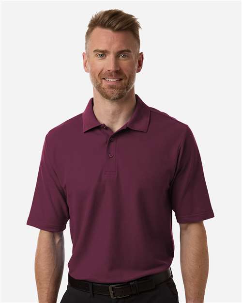 CORE365 Men's Resolve CVC Performance Pique Polo - Burgundy