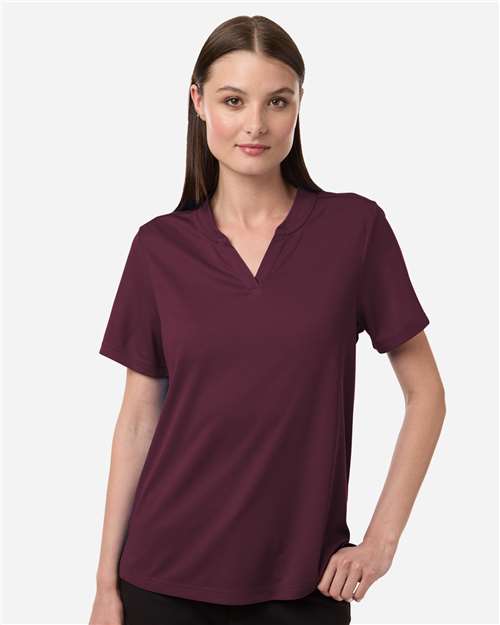 CORE365 Women's Nova Performance Pique Polo - Burgundy