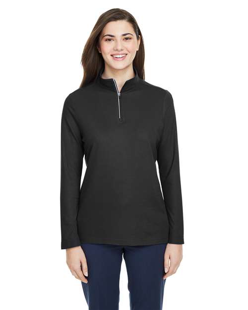 CORE365 Women's Fusion ChromaSoft™ Pique Quarter-Zip Pullover