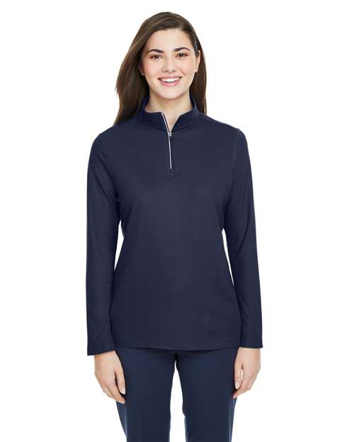 CORE365 Women's Fusion ChromaSoft™ Pique Quarter-Zip Pullover