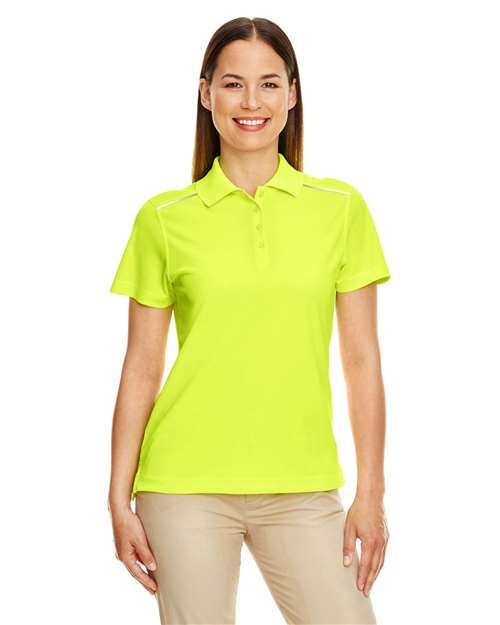 CORE365 Women's Radiant Performance Piqué Polo with Reflective Piping