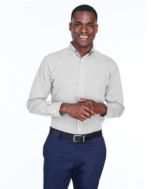 Devon & Jones Men's Crown Collection® Gingham Check Woven Dress Shirt