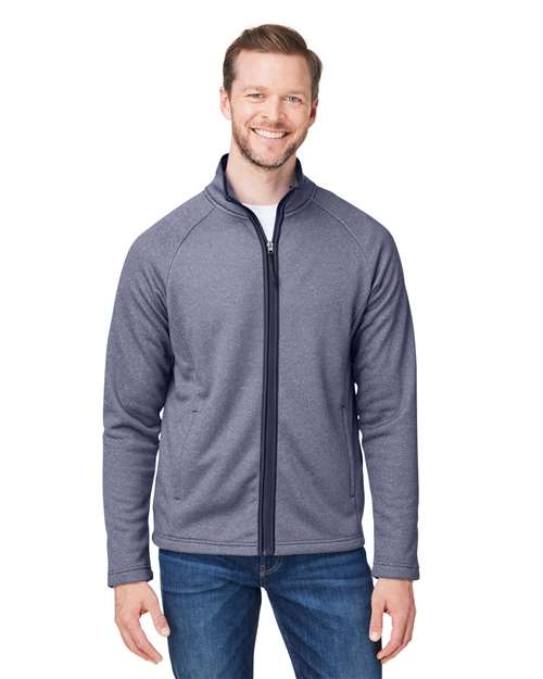 CORE365 Men's Venture Heathered Stripe Full-Zip Jacket