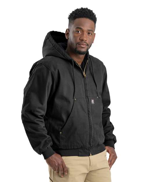 Berne Apparel Men's Heartland Washed Cotton Duck Hooded Jacket