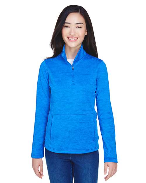 Devon & Jones Women's Newbury Mélange Fleece Quarter-Zip Pullover