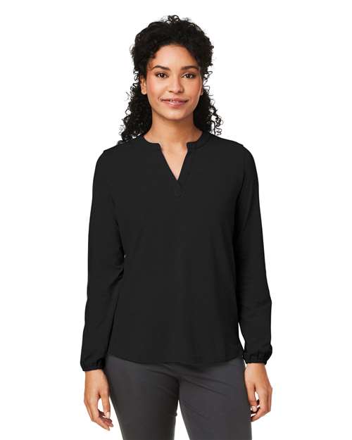 Devon & Jones Women's Raleigh Half-Placket Knit Top