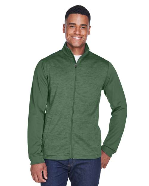 Devon & Jones Men's Newbury Colorblock Mélange Fleece Full-Zip jacket