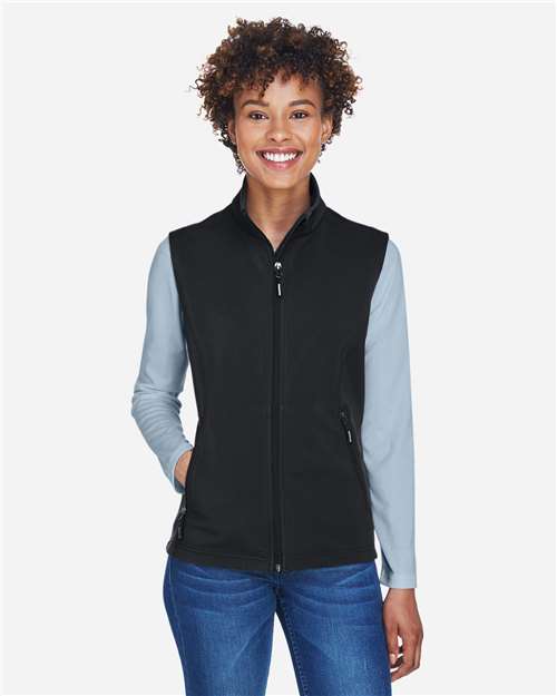 CORE365 Women's Cruise Two-Layer Fleece Bonded Soft Shell Vest