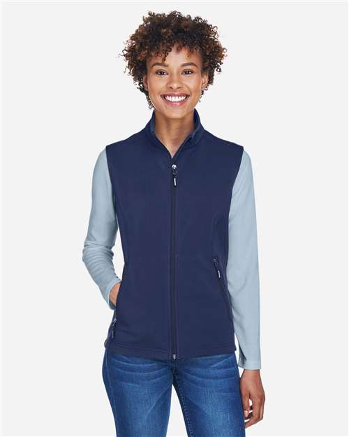 CORE365 Women's Cruise Two-Layer Fleece Bonded Soft Shell Vest