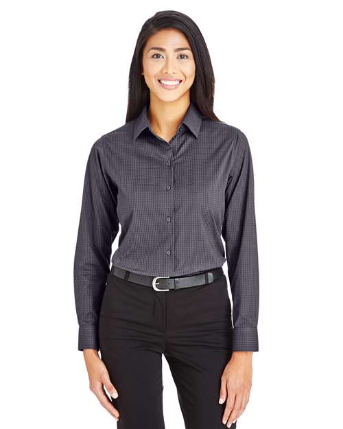 Devon & Jones Women's CrownLux Performance® Tonal Mini Check Woven Dress Shirt