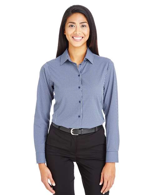 Devon & Jones Women's CrownLux Performance® Tonal Mini Check Woven Dress Shirt