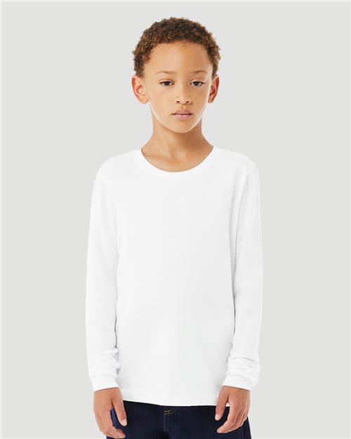 BELLA + CANVAS Youth Heather CVC Long Sleeve Tee