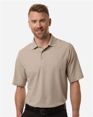 Harriton Men's Maverick CVC Pique Polo - Khaki