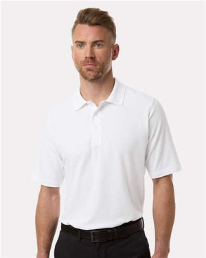 Harriton Men's Maverick CVC Pique Polo - White