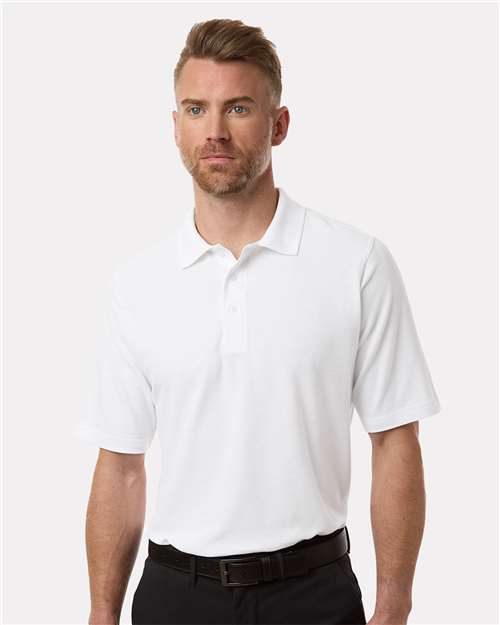 Harriton Men's Maverick CVC Pique Polo - White