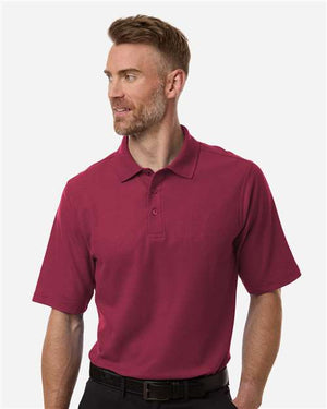 Harriton Men's Maverick CVC Pique Polo - Wine