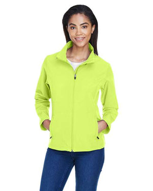 Team 365 Women's Leader Soft Shell Jacket - Safety Yellow