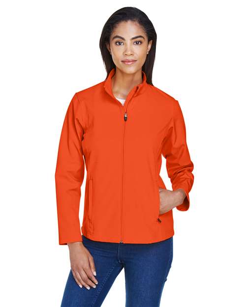 Team 365 Women's Leader Soft Shell Jacket - Sport Orange