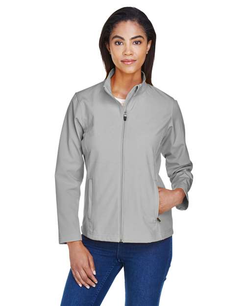 Team 365 Women's Leader Soft Shell Jacket - Sport Silver