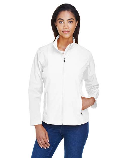 Team 365 Women's Leader Soft Shell Jacket - White
