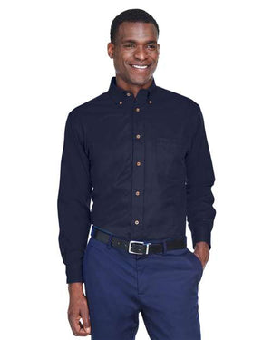 Harriton Men's Easy Blend™ Twill Shirt - Navy