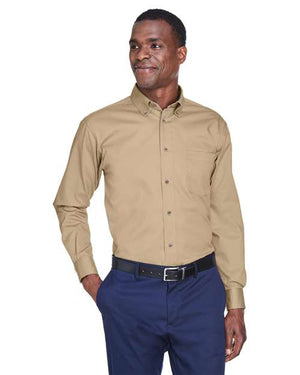 Harriton Men's Easy Blend™ Twill Shirt - Stone