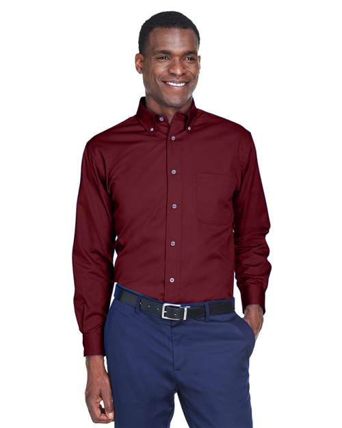 Harriton Men's Easy Blend™ Twill Shirt - Black