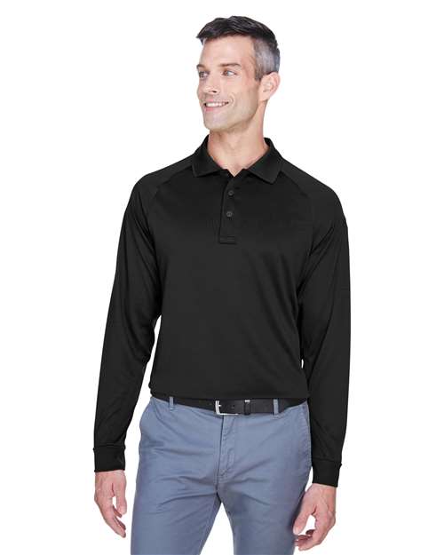 Harriton Men's Advantage Long Sleeve Tactical Polo