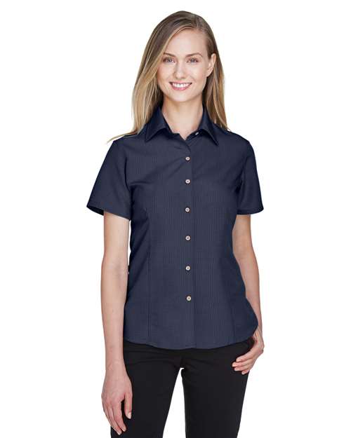 Harriton Women's Barbados Textured Camp Shirt