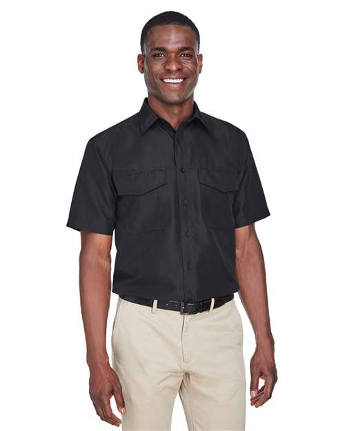 Harriton Men's Key West Short Sleeve Performance Staff Shirt