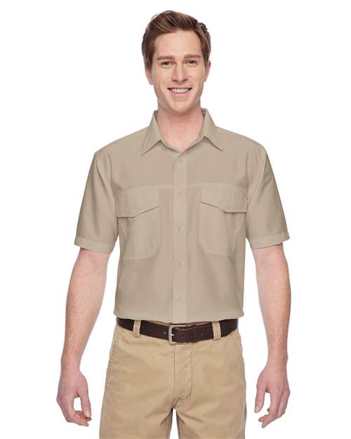 Harriton Men's Key West Short Sleeve Performance Staff Shirt