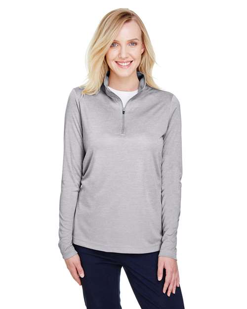Team 365 Women's Zone Sonic Heather Performance Quarter-Zip Pullover