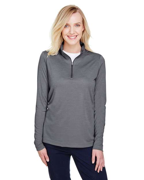 Team 365 Women's Zone Sonic Heather Performance Quarter-Zip Pullover