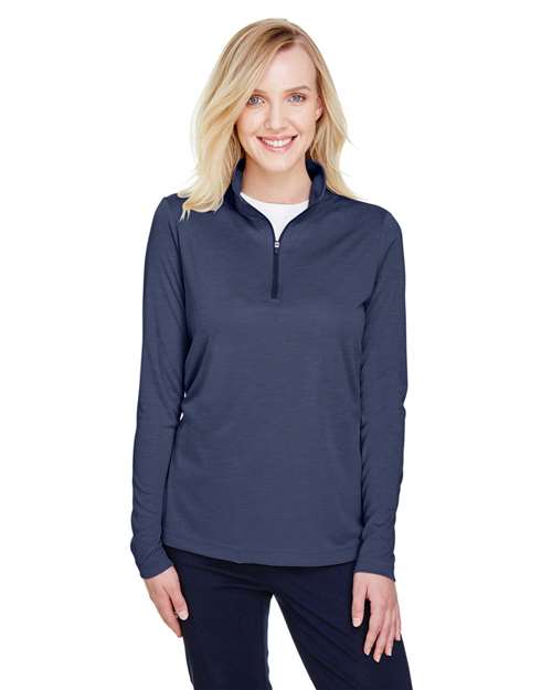 Team 365 Women's Zone Sonic Heather Performance Quarter-Zip Pullover