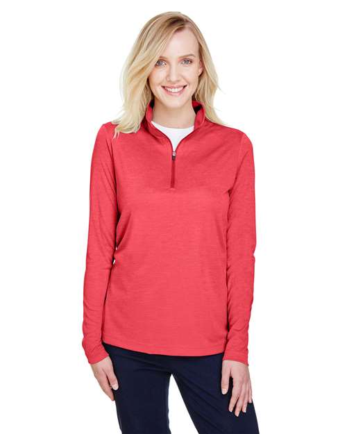 Team 365 Women's Zone Sonic Heather Performance Quarter-Zip Pullover