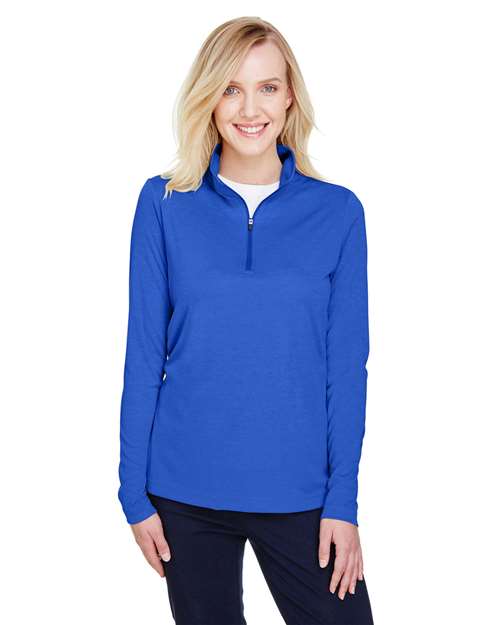 Team 365 Women's Zone Sonic Heather Performance Quarter-Zip Pullover