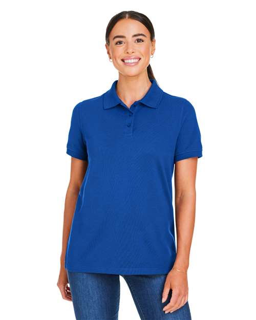 Harriton Women's Valiant Cotton Snag Protect Polo