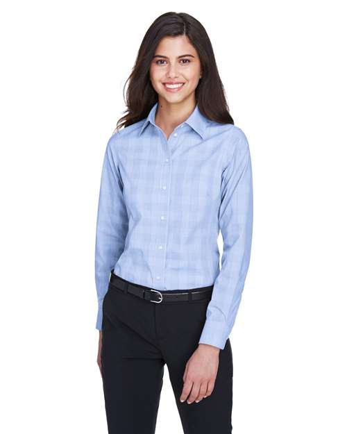 Devon & Jones Women's Crown Collection® Glen Plaid Woven Dress Shirt