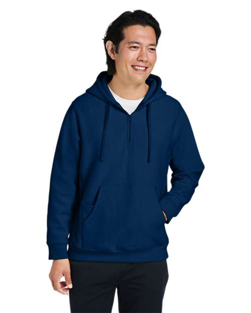 Team 365 Unisex Zone HydroSport™ Heavyweight Quarter-Zip Hooded Sweatshirt