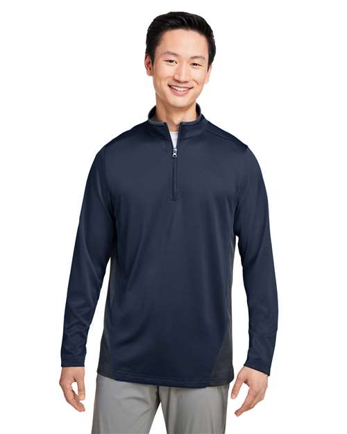 Harriton Men's Flash Snag Protection Plus IL Colorblock Quarter-Zip Pullover